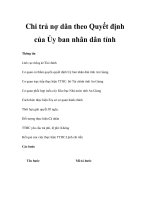 Chi trả nợ dân theo Quyết định của Ủy ban nhân dân tỉnh ppt