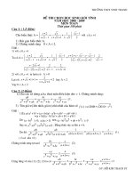 de thi dap an Toan 9 - 10