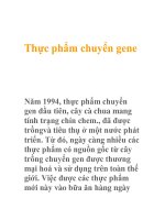 Thực phẩm chuyển gene ppt