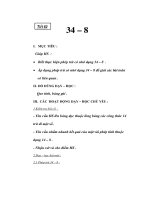 Giáo án Toán lớp 2 - 34 – 8 pdf