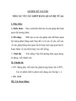 LUYỆN TỪ VÀ CÂU NỐI CÁC VẾ CÂU GHÉP BẰNG QUAN HỆ TỪ (tt) pptx