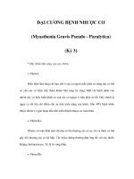ĐẠI CƯƠNG BỆNH NHƯỢC CƠ (Myasthenia Gravis Pseudo - Paralytica) (Kỳ 3) pptx