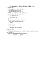 Đề kiểm tra Toán giữa kì 2- lớp 1