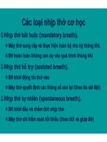 Máy thở và các phương thức thông khí cơ học (Phần 3) ppt