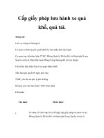 Cấp giấy phép lưu hành xe quá khổ, quá tải. docx