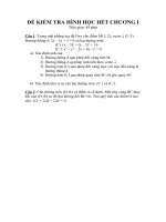 Đề kiểm tra hình học hết chương I