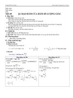 Giáo án 11 (Đạo hàm của hàm số lượng giác)