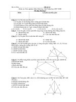 De KT Trac nghiem HH 8.12 On tap Chuong I