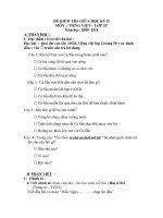 Đề KTĐKGKII- Tiếng Việt