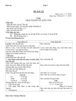 giáo án tuần 22 lớp 1