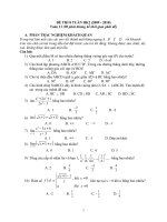 đề và đáp án 24 tuần toán 11 (2009-2010)