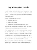 Dạy bé biết giá trị của tiền pdf