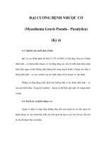 ĐẠI CƯƠNG BỆNH NHƯỢC CƠ (Myasthenia Gravis Pseudo - Paralytica) (Kỳ 4) pot