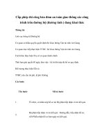 Cấp phép thi công bảo đảm an toàn giao thông các công trình trên đường bộ (đường tỉnh ) đang khai thác docx
