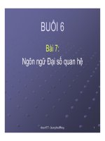 bài giảng cơ sở dữ liệu bài 7: ngôn ngữ đại số quan hệ - gv. dương khai phong