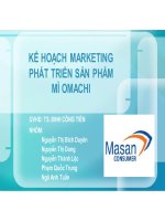 Thuyết trình: Kế hoạch marketing phát triển sản phẩm mì Omachi