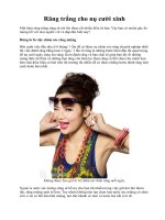 Răng trắng cho nụ cười xinh pptx