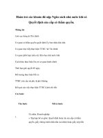 Hoàn trả các khoản đã nộp Ngân sách nhà nước khi có Quyết định của cấp có thẩm quyền. potx