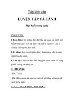 Tập làm văn LUYỆN TẬP TẢ CẢNH Một buổi trong ngày ppsx