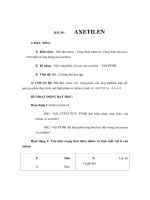 Giáo án Hoá học lớp 9 - AXETILEN doc