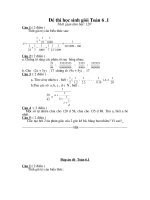 Đề-Đáp án HSG Toán 6 Y6.1