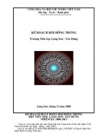 Kế hoạch Hội đồng trường