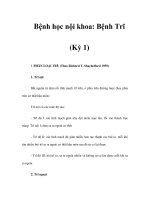 Bệnh học nội khoa: Bệnh Trĩ (Kỳ 1) potx