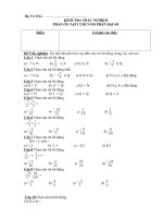 100 CAU KIEM TRA TRAC NGIEM PHAN ON TAP CUOI NAM PHAN DAI SO 7 (Có đáp án)