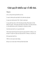 Giải quyết khiếu nại về đất đai. pot