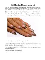 Lời khuyên chăm sóc móng giả pps