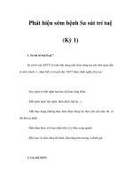 Phát hiện sớm bệnh Sa sút trí tuệ (Kỳ 1) doc