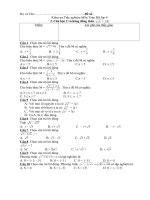 Kiem tra trac nghiem  Dai so 9 Bai- Can bac 2 va hang dang thuc