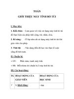 TOÁN GIỚI THIỆU MÁY TÍNH BỎ TÚI doc