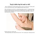 Tuyệt chiêu loại bỏ mùi cơ thể potx