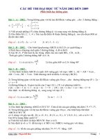 Các bài hình giải tích trong đề TSĐH