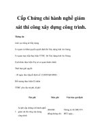 Cấp Chứng chỉ hành nghề giám sát thi công xây dựng công trình. pps