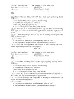 đề thi HK II, GDCD 6 (5 đề)