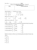 Kiem tra trac nghiem So hoc 6-Phep cong phan so