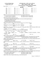 Đề Ktra lần 4 Hóa 12CB - 2009-2010