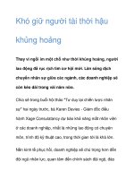 Khó giữ người tài thời hậu khủng hoảng ppsx