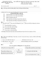 Đề thi GKII các môn ít tiết