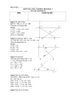 KIEM TRA TRAC NGHIEM CHUONG II-On tap Chuong II