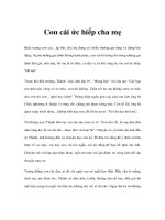 Kiến thức cha me cần biết - Phần 1 pdf