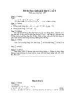 Đề-Đáp án HSG lớp 6 . Y4