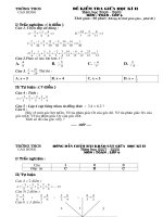 Đề thi khảo sát giữa kì 2