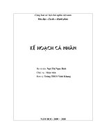 Ke hoach ca nhan bich