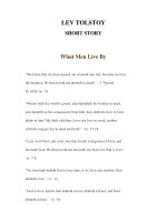 LUYỆN ĐỌC TIẾNG ANH QUA CÁC TÁC PHẨM VĂN HỌC – LEV TOLSTOY- SHORT STORY 28 potx