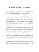 Chuẩn bị cho con đi thi ppt