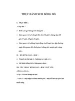 Giáo án Toán lớp 2 - THỰC HÀNH XEM ĐỒNG HỒ ppsx