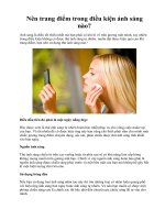 Nên trang điểm trong điều kiện ánh sáng nào? pptx